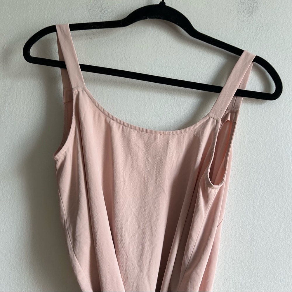 Everlane Sz 2 Japanese Go Weave Dusty Pink Romantic Feminine Wrap Dress - Picture 7 of 10